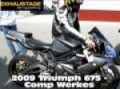 2009 Triumph 675 - Comp Werkes exhaust sound Exhaustage.com