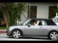 Britney Driving a Mini-Cooper