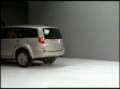 Crash Test 2002 Isuzu Axiom ( 5 M.P.H)  Rear into Pole IIHS