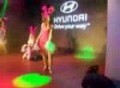 Foreign dancers performing at Hyundai stall