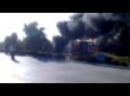 Fuego en chula vista, camion de gasolina volcado...