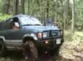Isuzu Trooper navigating trail head (Northwoods Overland)