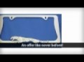 License Plate Frame Car Truck SUV - Jaguar - Chrome with Screw Caps