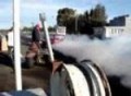 Mazda wagon staging burnout