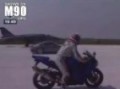 Race between a Motor Bike - Jet Fighter - Porsche, Who wins