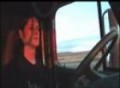 Relaxing while driving truck