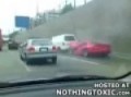 Stupid Dodge Viper Driver Creates Multiple Car Collision
