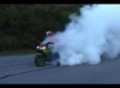 ZX6R burnout and tire pop