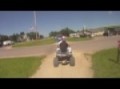 atv almost hits biker