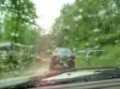 liffted subaru legacy wagon inside view mild off road follow